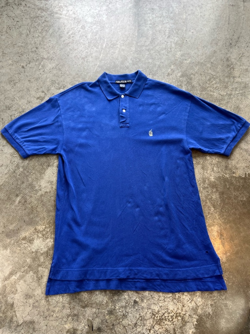 Nautica Vintage 90s Embroidered Sailboat Polo Blue XL Streetwear Y2K Men’s